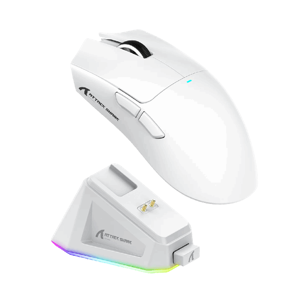 موش بی‌سیم Attack Shark X11 به رنگ سفید