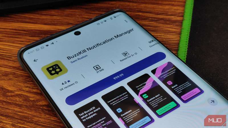 برنامه BuzzKill در Playstore با قیمت‌گذاری.