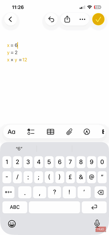 تغییر مقدار یک متغیر در Apple Notes