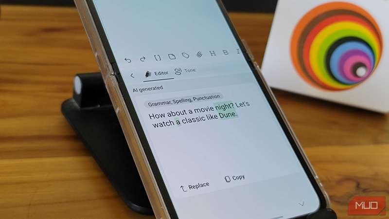 حالت Copilot در کیبورد SwiftKey بر روی گلکسی Z Flip 6