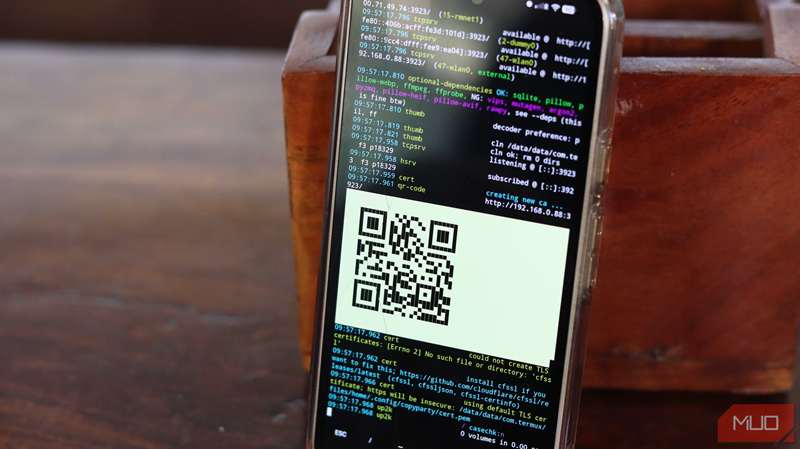 Copyparty در حال اجرا بر روی Pixel 9a