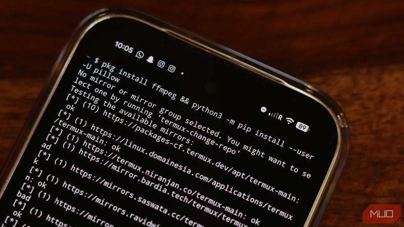 دستور نصب وابستگی تصویر بندانگشتی Copyparty در Termux