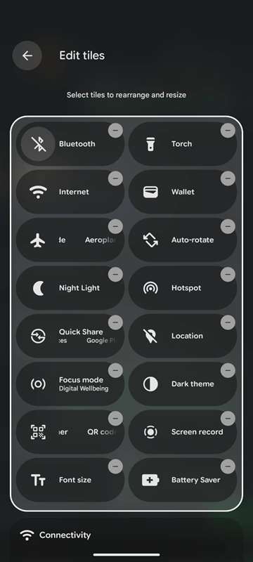 سفارشی‌سازی پنل تنظیمات سریع در اندروید