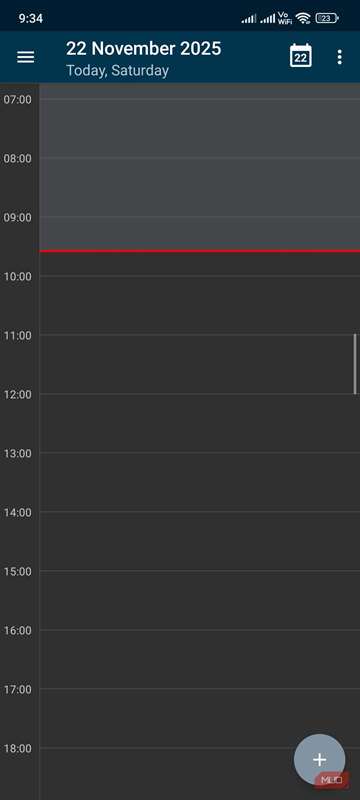 برنامه روزانه در تقویم Etar