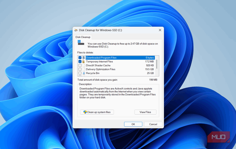 فایل بهینه‌سازی تحویل در پاک‌سازی دیسک