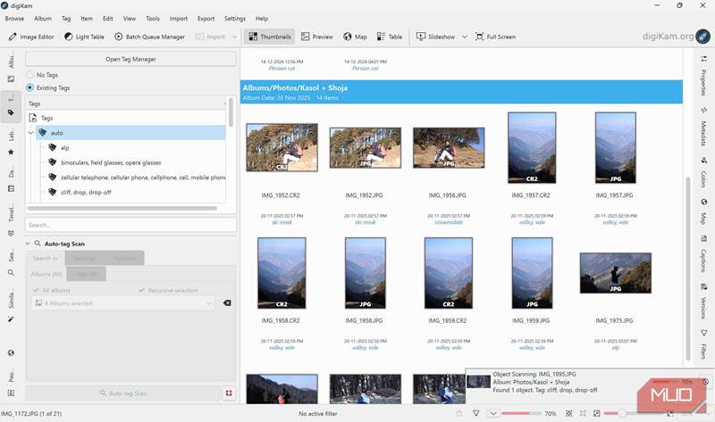 دیجی‌کم به‌صورت خودکار اسکن و برچسب‌گذاری عکس‌ها.