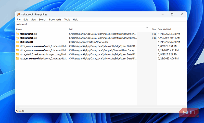 برنامه Everything بر روی ویندوز PC
