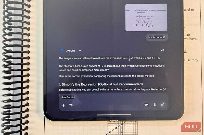 سؤال ریاضی Gemini برای بررسی صحت پاسخ