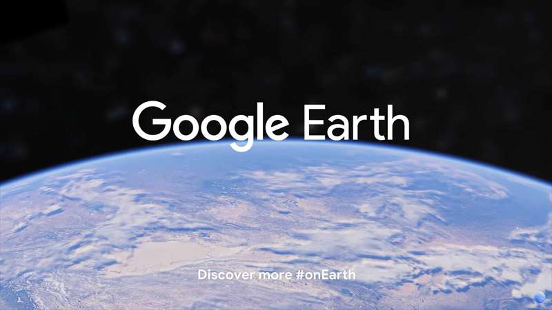 آرم Google Earth بر روی زمین