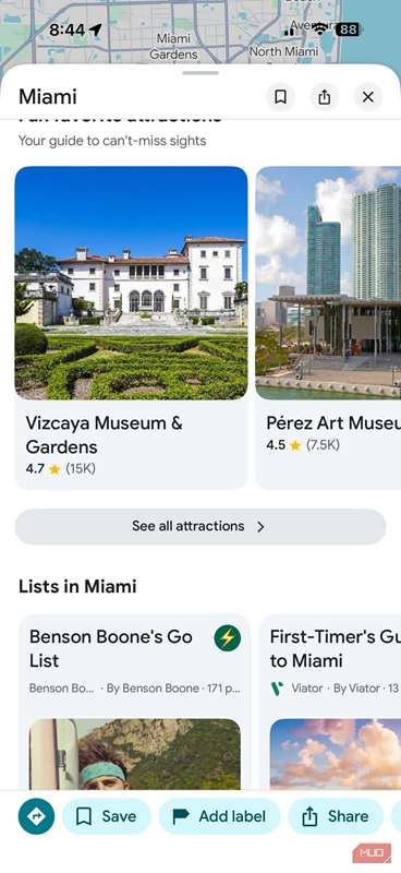 اسکرین‌شاتی که برنامه گوگل مپس را نشان می‌دهد.