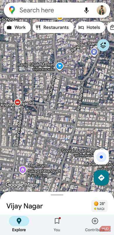 نمای ماهواره‌ای Google Maps