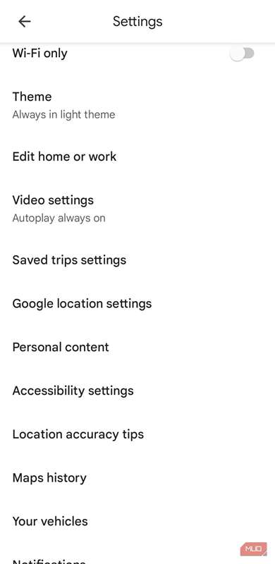 تنظیمات ویدیو Google Maps در اندروید
