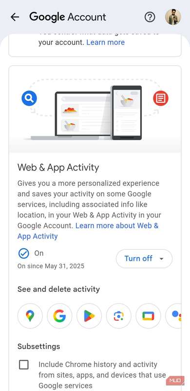 تنظیمات فعالیت وب Google Maps در گوشی