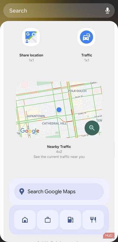 ویجت Google Maps در اندروید