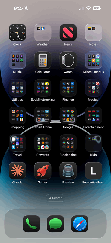 آیکون‌های تاریک iOS ۲۶