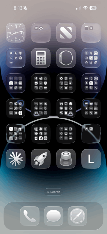 آیکون‌های بزرگ و واضح iOS ۲۶