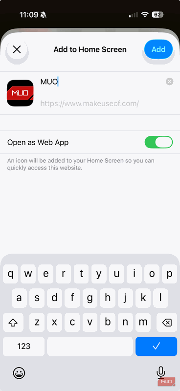 افزودن MUO 2 به iOS