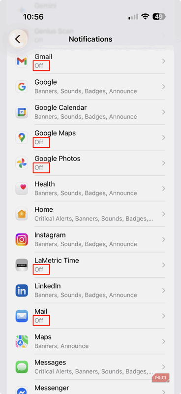 اعلان‌های iOS