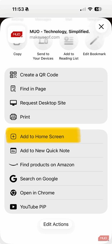 برگه اشتراک iOS