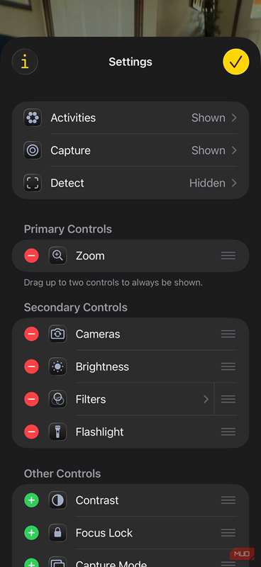 یک اسکرین‌شات از برنامه Magnifier بر روی iPhone.