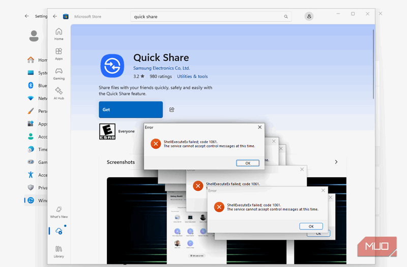 خطای فروشگاه مایکروسافت هنگام نصب یک برنامه