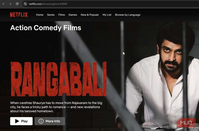 کد محتوا مخفی سفارشی نتفلیکس با URL