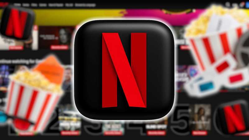 لوگو Netflix با سطل‌های پاپ‌کورن