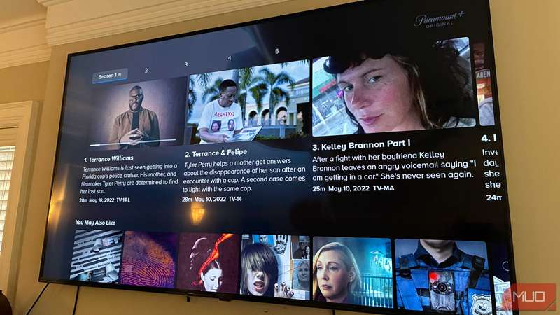 صفحه انتخاب Never Seen Again در Paramount+