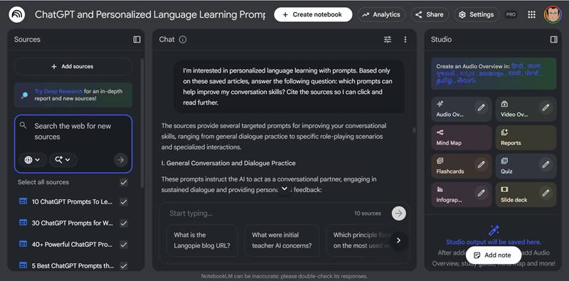 یافتن اطلاعات در انبوهی از لینک‌ها با NotebookLM.
