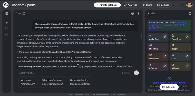 استفاده از NotebookLM برای ارتباطات خلاقانه.