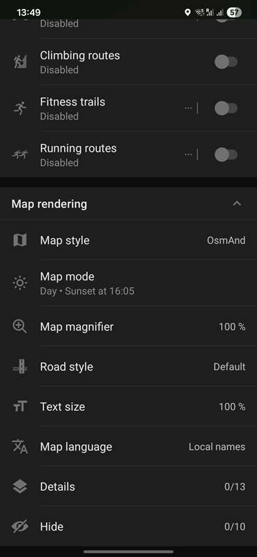 رندر نقشهٔ OsmAnd
