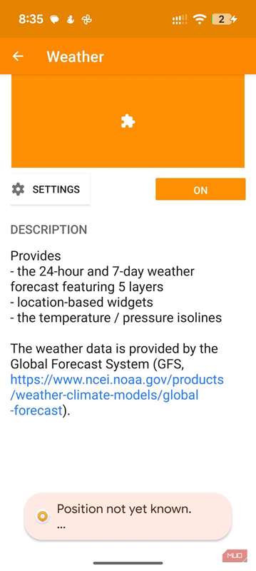 اسکرین‌شاتی که افزونه‌های OsmAnd را روی اندروید نشان می‌دهد.