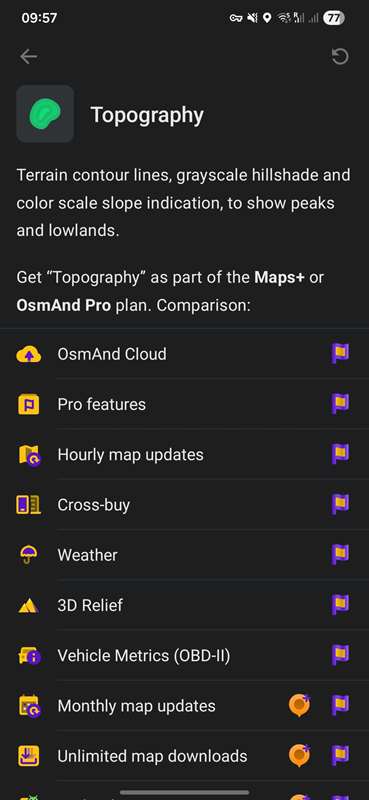 افزونه توپوگرافی OsmAnd