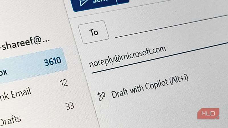 قسمت موضوع Outlook با یک URL تقلبی مایکروسافت