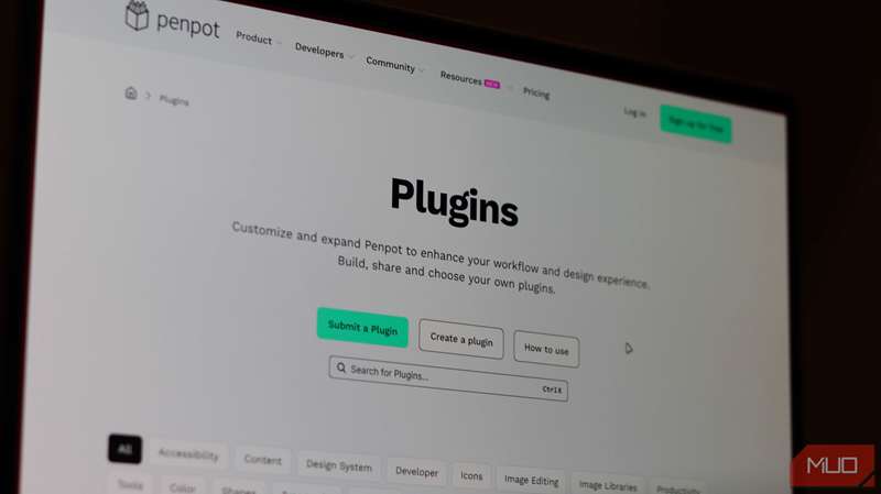وب‌سایت پلاگین‌های Penpot