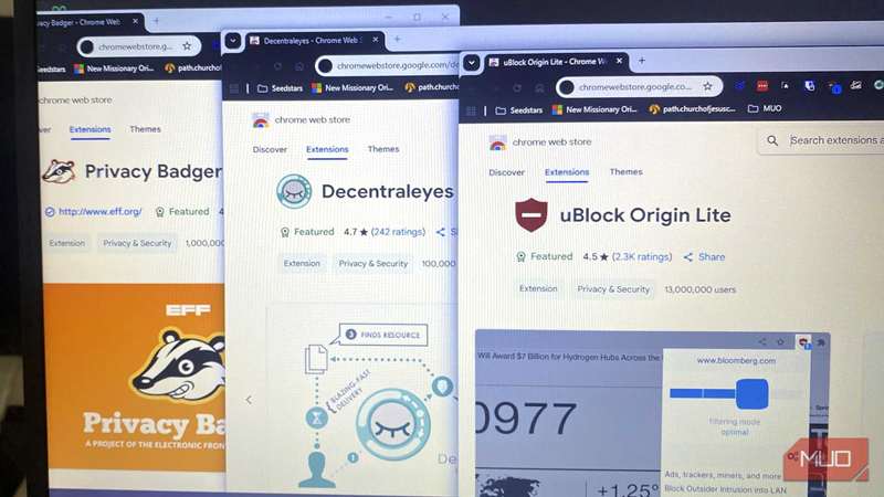 افزونه‌های حریم‌خصوصی برای مرورگر کروم