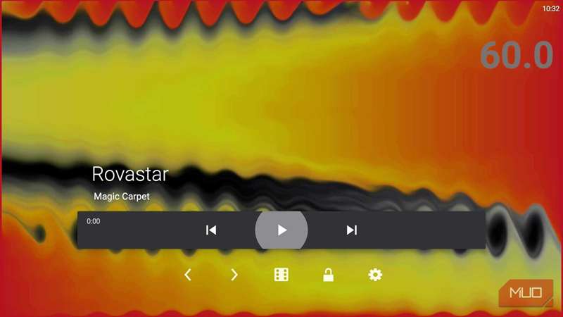 برنامه projectM Music Visualizer روی تلویزیون