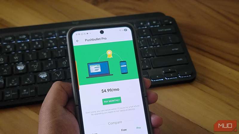 قیمت‌گذاری پلن Pro Pushbullet در یک سامسونگ گلکسی Z Flip 6 قابل مشاهده