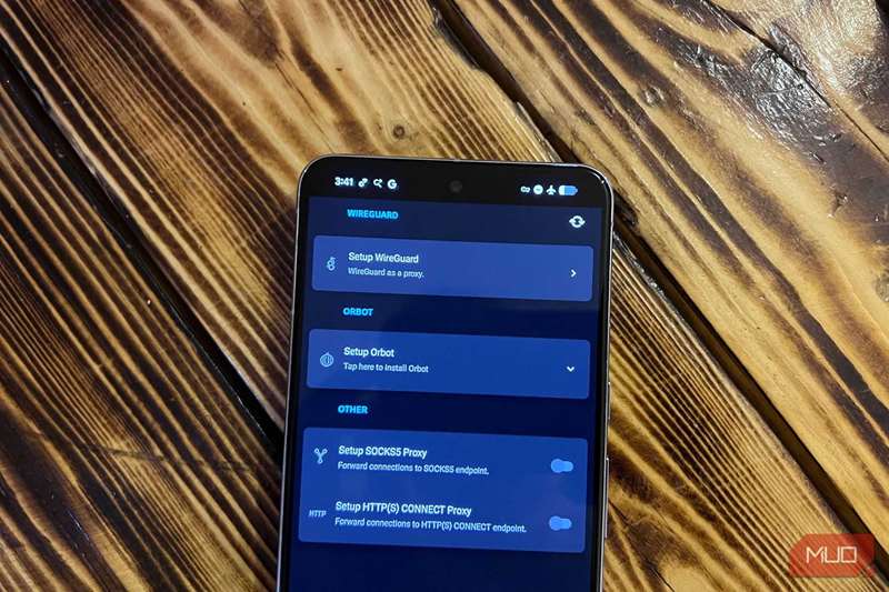 صفحه تنظیمات VPN برنامه ReThink DNS