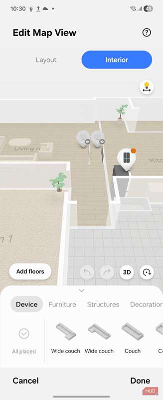 تنظیمات برنامهٔ SmartThings سامسونگ