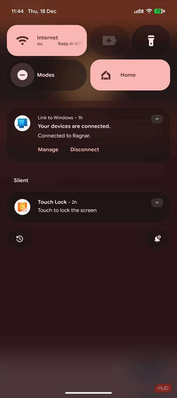 نشانک اعلان برنامه قفل صفحه