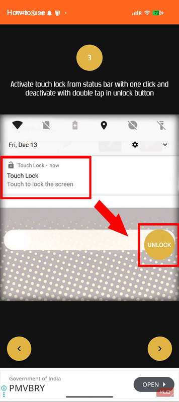 آموزش اعلان برنامه قفل صفحه