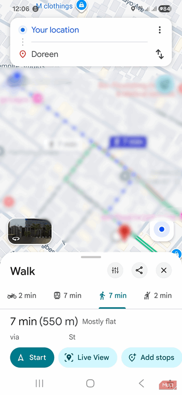 جستجوی موقعیت در Google Maps بر روی گوشی Android من