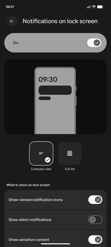 نمایش اعلان‌های حساس فعال در اندروید