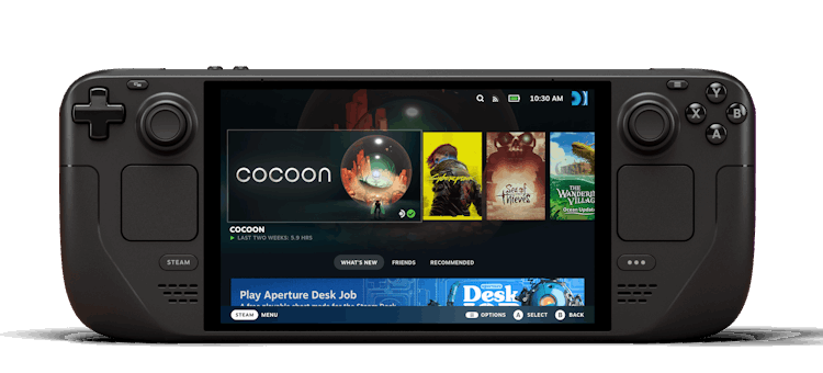 تصویر جلوی Steam Deck.