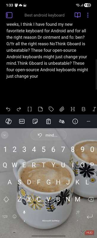 ویژگی ترجمه کیبورد SwiftKey (۳)