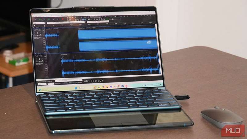 ویرایشگر صوتی Tenacity در ویندوز.