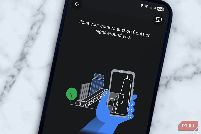 ویژگی Live View نقشه گوگل باز بر روی گوشی هوشمند اندروید من