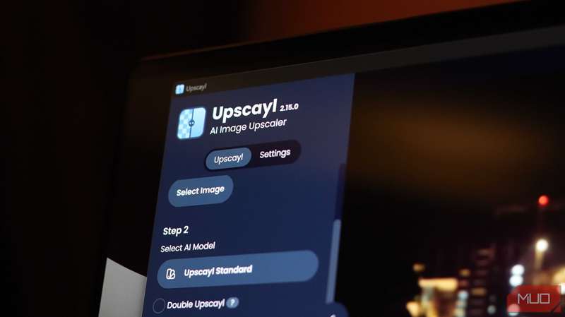 لوگوی Upscayl نگاه نزدیک در ویندوز