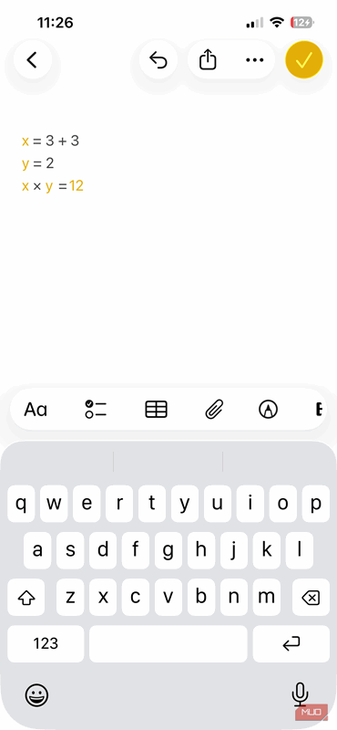 استفاده از متغیرها در Apple Notes